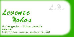 levente mohos business card